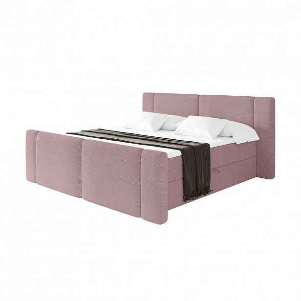 ALTDECOR POSTEL boxspring s matrací H3 - EVON Zanozek - 160x200 cm Růžová
