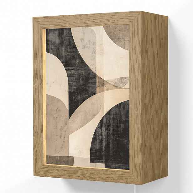 OnlyWow NÁSTĚNNÁ LAMPA Abstraktní - Tvary - Moderní - Béžová 15x20 cm