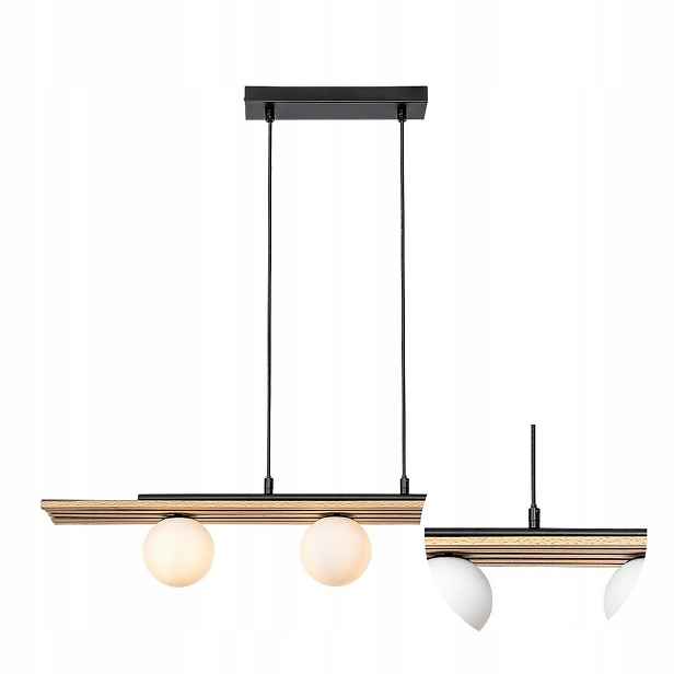 Závěsná lampa Závěsný lustr Černá G9 3x5W 80 cm Noxelle Rabalux