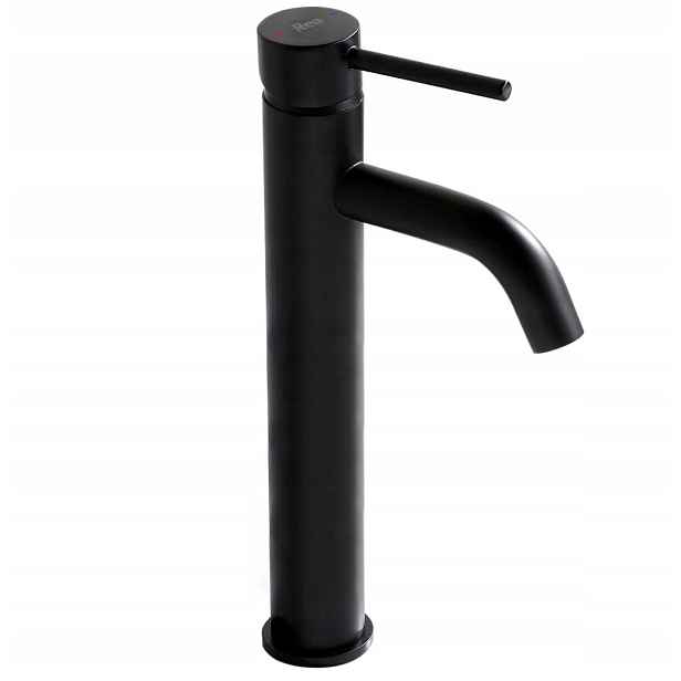 Umyvadlová Baterie Černá Vysoká Stojící Na Desku Rea Lungo Black 28 cm