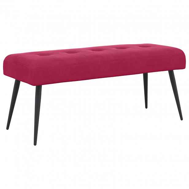 vidaXL Lavice s knoflíkovým prošíváním Víno Červené 110 x 40 x 46 cm