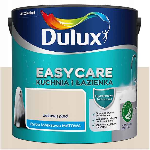 Barva na stěnu, strop Dulux EasyCare Kuchyně a koupelna Béžová pléd 2,5L