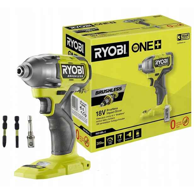 Bezkartáčový akumulátorový rázový utahovák RID18BL-0 300Nm Ryobi