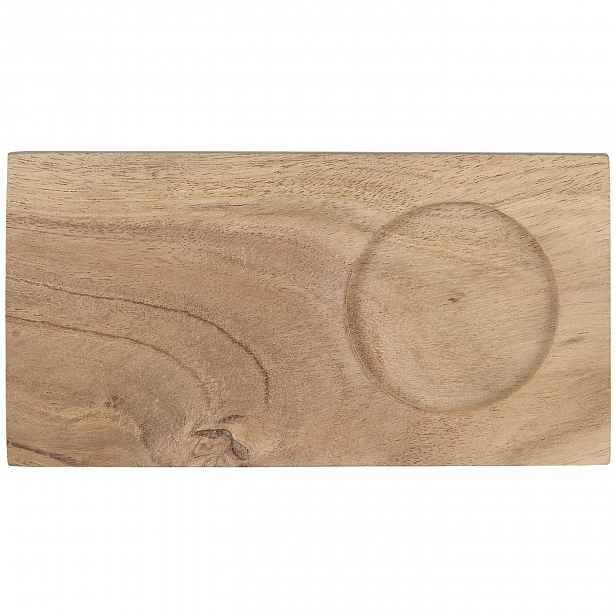 IB Laursen Dřevěný servírovací podnos s držákem na šálek ACACIA WOOD