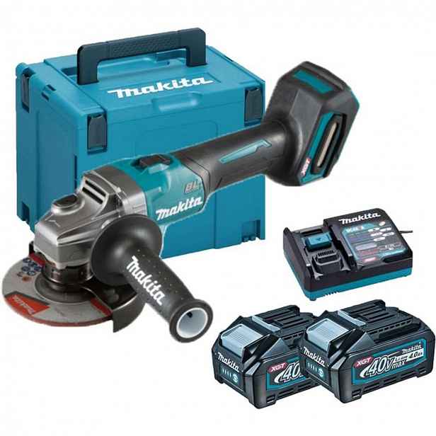 Makita - 40V AKU úhlová bruska 125 mm, 2x aku Li-ion XGT 4,0 Ah, nabíječka GA005GM201