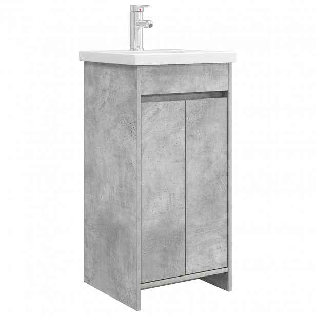 vidaXL Koupelnová skříňka se dřezem Betonově šedá 42 x 40 x 84,5 cm