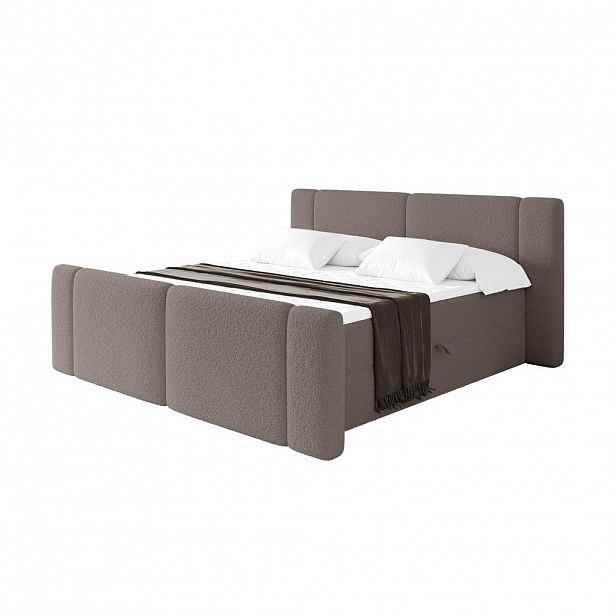 ALTDECOR POSTEL boxspring s matrací H3 - EVON Zanozek - 120x200 cm Hnědá