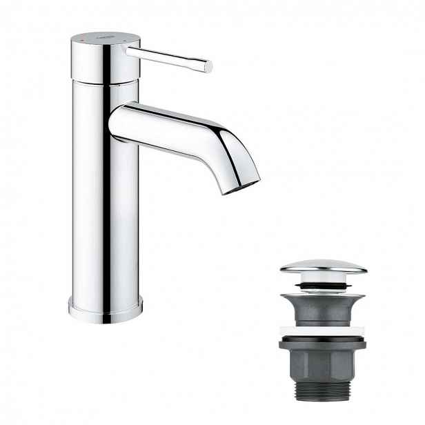 Grohe Essence New - Umyvadlová baterie s výpustí Push-Open, chrom 23797001