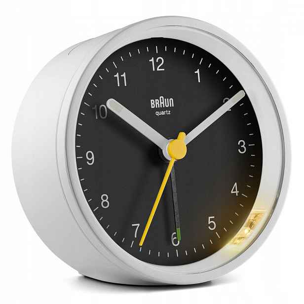 Klasický Budík Braun BC12WB Alarm Zdřímnutí Podsvěcení