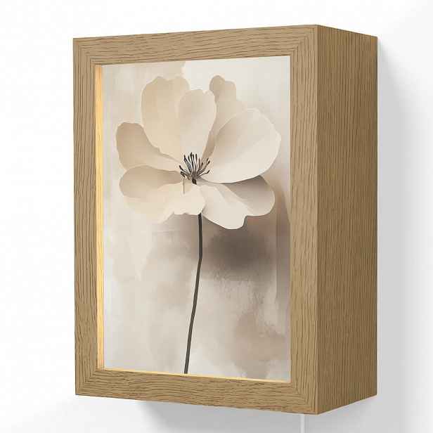 OnlyWow NÁSTĚNNÁ LAMPA Květina - béžová - barva - stín 15x20 cm
