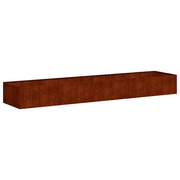 vidaXL Truhlík rezavá 360x80x40 cm povětrnostně odolná ocel