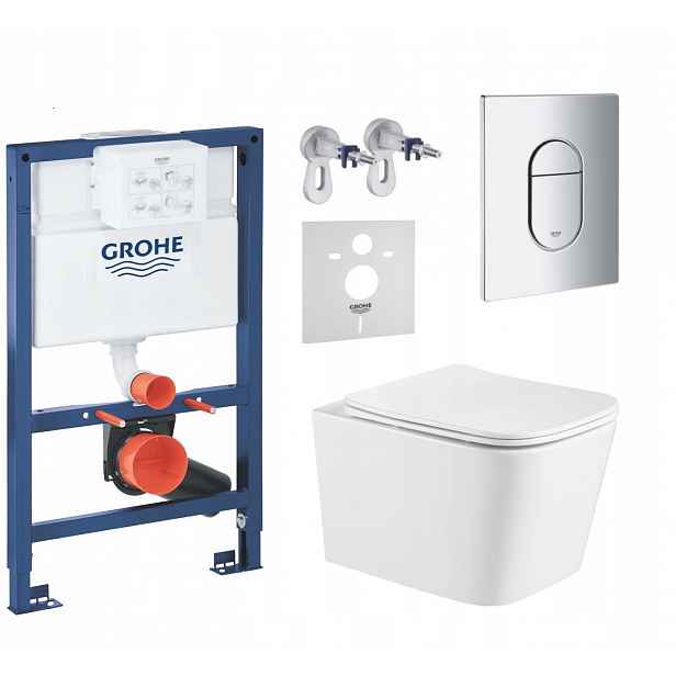 7v1 Wc Set, Stelaz Grohe, Wc Mísa Tornado Imprese, Tlačítko Fresh Chrom