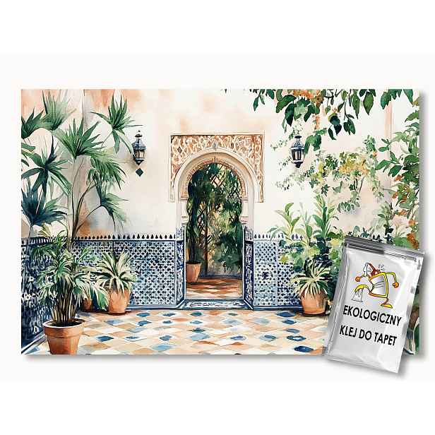 Fototapeta Flizelina Španělsko Maroko Patio Mozaika Azulejo 208x146 130g