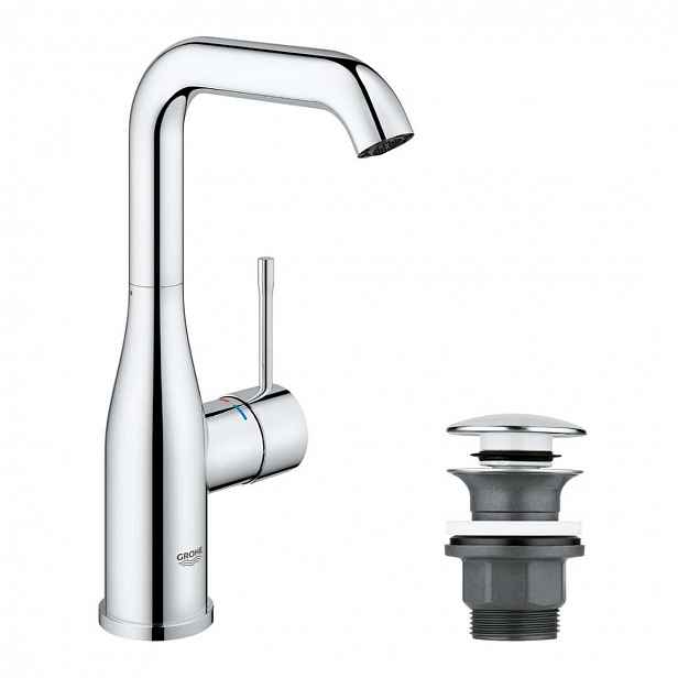 Grohe Essence New - Umyvadlová baterie s výpustí Push-Open, chrom 23799001