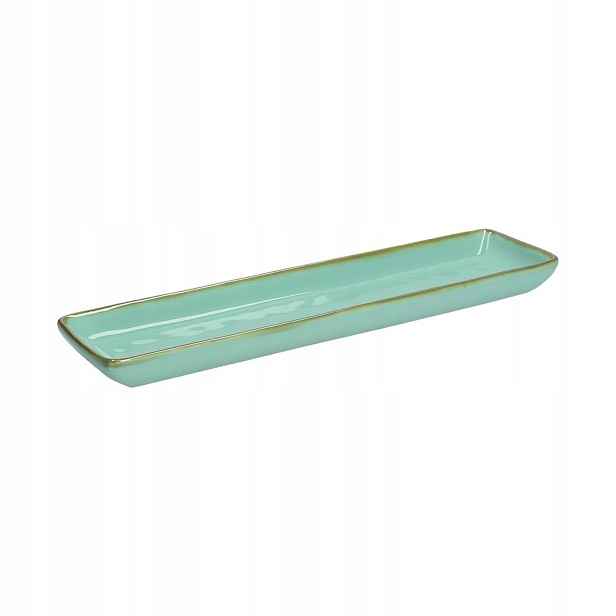 Sada 4 obdélníkových podnosů 32 x 8 cm Concerto Verde Acqua Rose&Tulipani