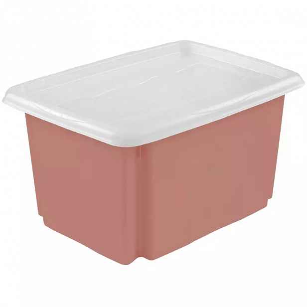 Úložný box s víkem červený 35x20,5x15 7 l