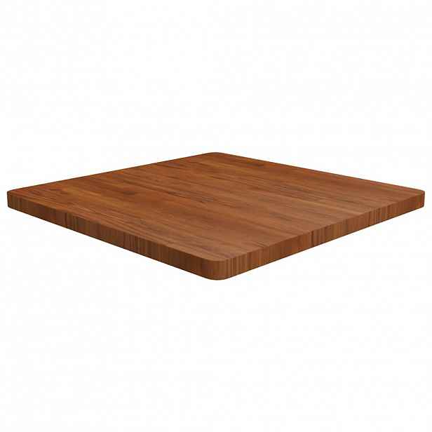 vidaXL Čtvercová stolní deska tmavě hnědá 80x80x4 cm ošetřený dub
