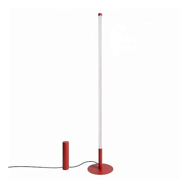Červená kovová LED stojací lampa (výška 150 cm) TRANG – Thoro