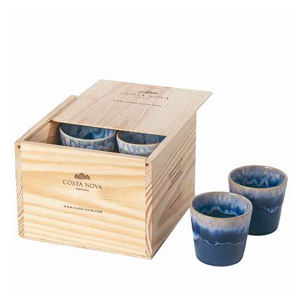 Modré šálky na espresso z kameniny v sadě 8 ks 210 ml Grespresso – Costa Nova