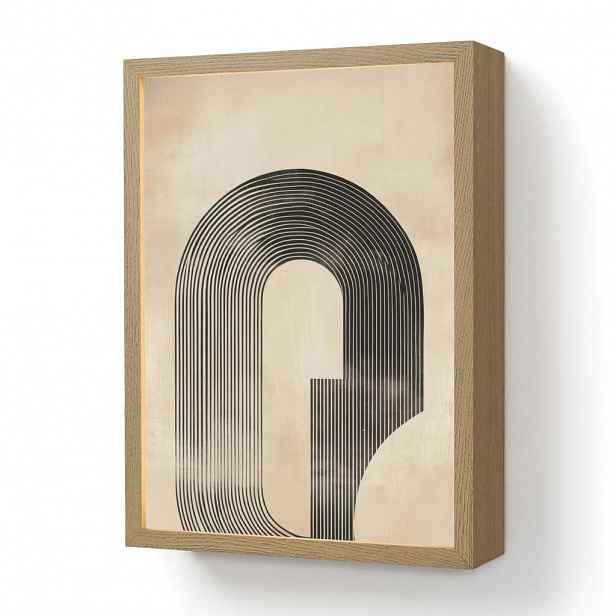 OnlyWow NÁSTĚNNÁ LAMPA S AKUMULÁTOREM Luk - Pruhy - Minimalistický - Černý 30x40 cm