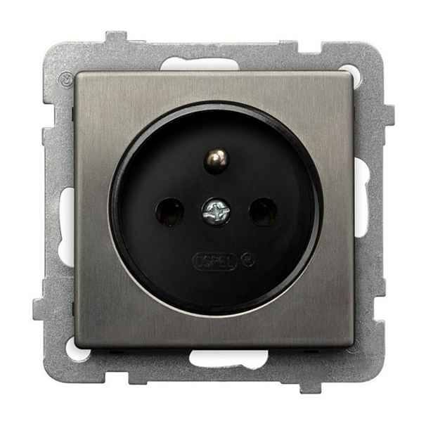 Ospel Sonáta ocel inox zásuvka x1 +0 GP-1RMZ/m/37