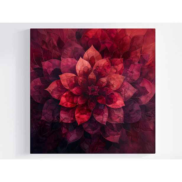 Obraz Na Plátně Plátno Mandala Květ Listy Příroda Harmonie Relaxace 50x50