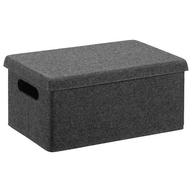 PLAST TEAM - Box VEGA tmavošedý malý