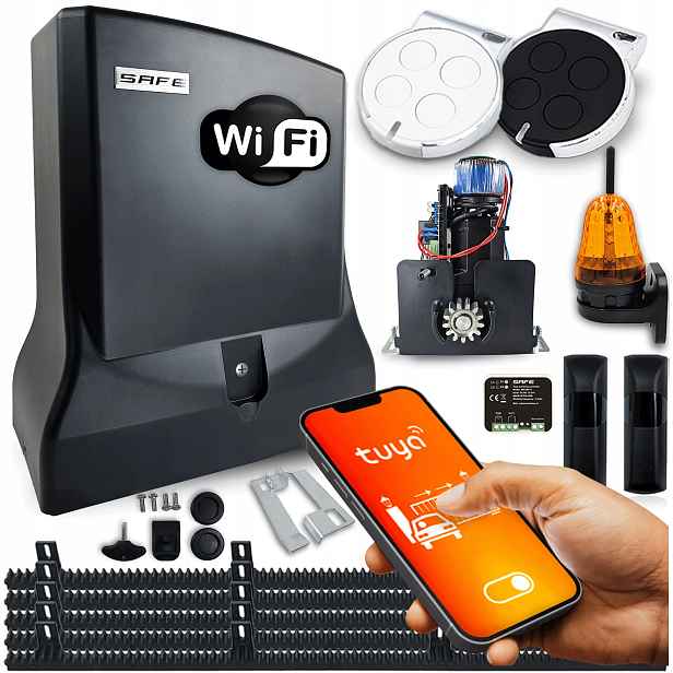 Pohon Posuvné Brány Safe automat do 700 kg Wifi Tuya 5x lišty 2x dálkové ovládání