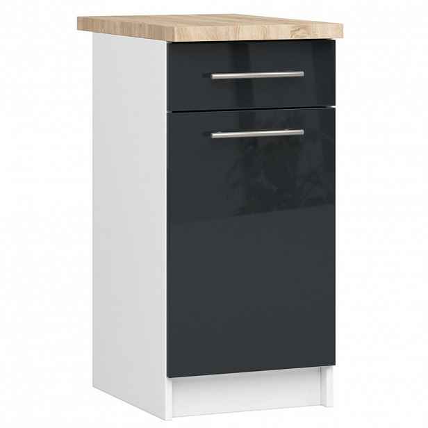 RAUMHIRSCH FURNITURE SKŘÍŇKA Bílá, lesklá grafitová 85/40/46