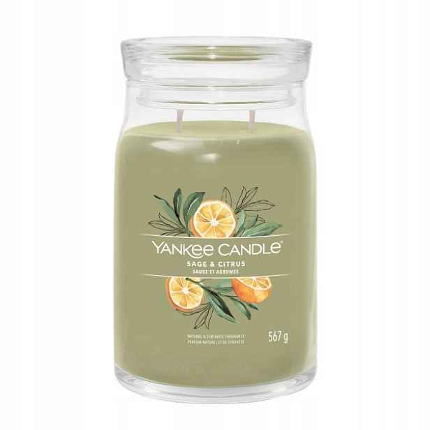 Sójová vonná svíčka Sage & Citrus Yankee Candle Signature Velká 567g
