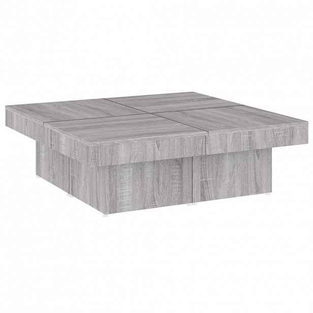 vidaXL Konferenční stolek šedý sonoma 90 x 90 x 28 cm kompozitní dřevo
