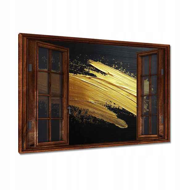 Obrazy 120x80 Zlaté šumění štětcem