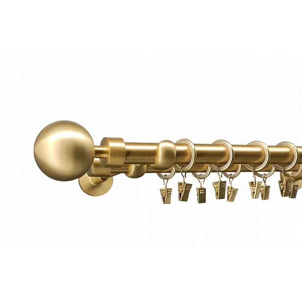 Dvojitá Garnýž 19+19 mm Zlato Mat 140 Cm Modern