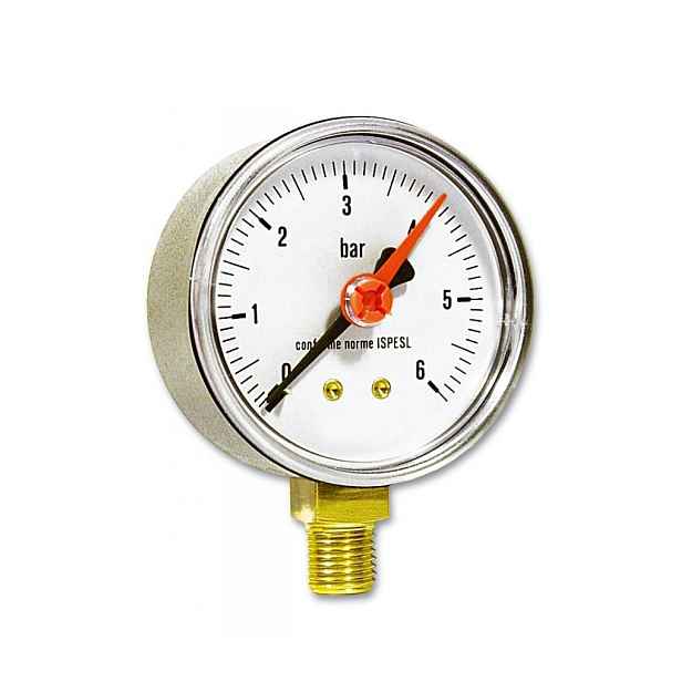 Manometr spodní 50 mm 1/4" 0–10 bar
