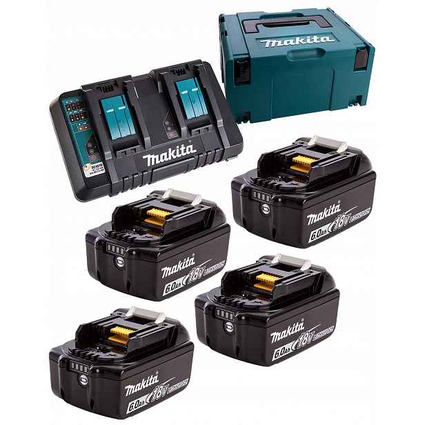Rychlonabíječka DC18RD 4x BL1860B 6Ah Makita