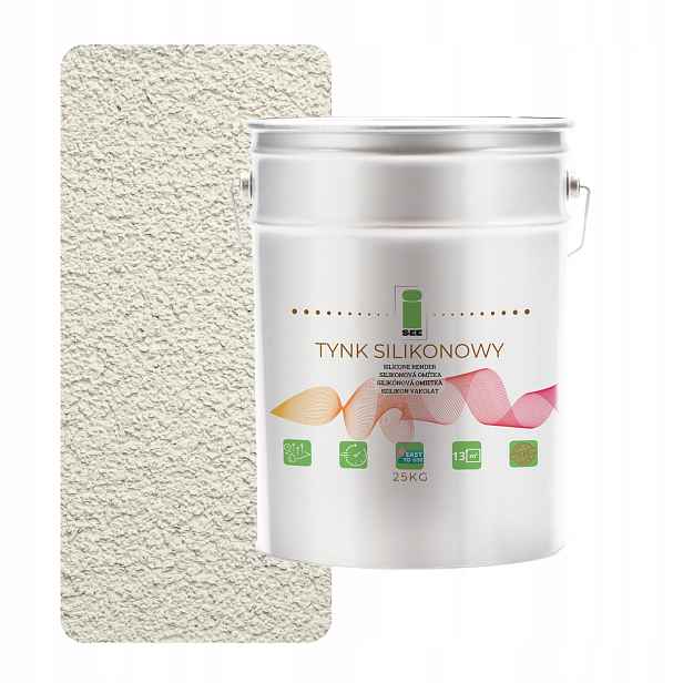 Silikonová Fasádní Omítka Zesílená, Bílá, Mírně Béžová, 1.5 MM, Trvanlivá, 25 Kg