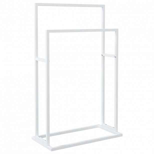 vidaXL Volně stojící stojan na ručníky bílý 48 x 24 x 78,5 cm železo
