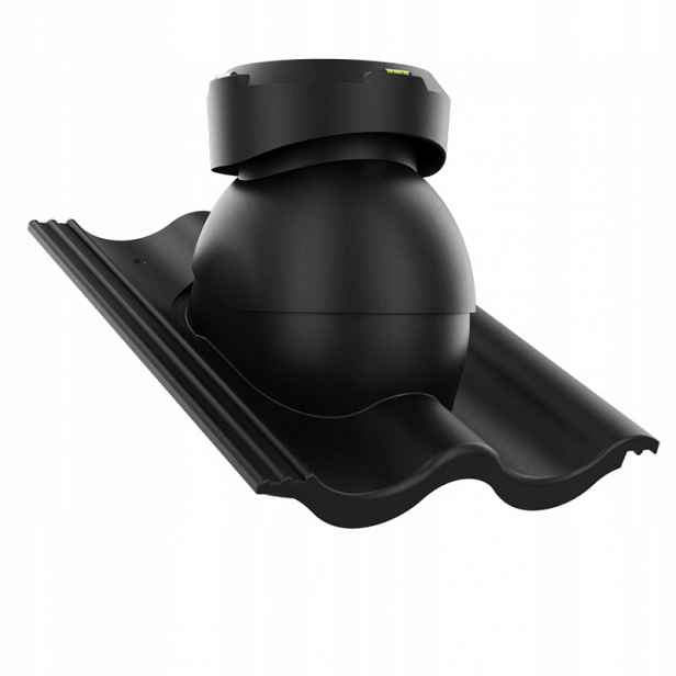 Krbový kanalizační ventilátor fi110 střešní krytina Sigma Černá