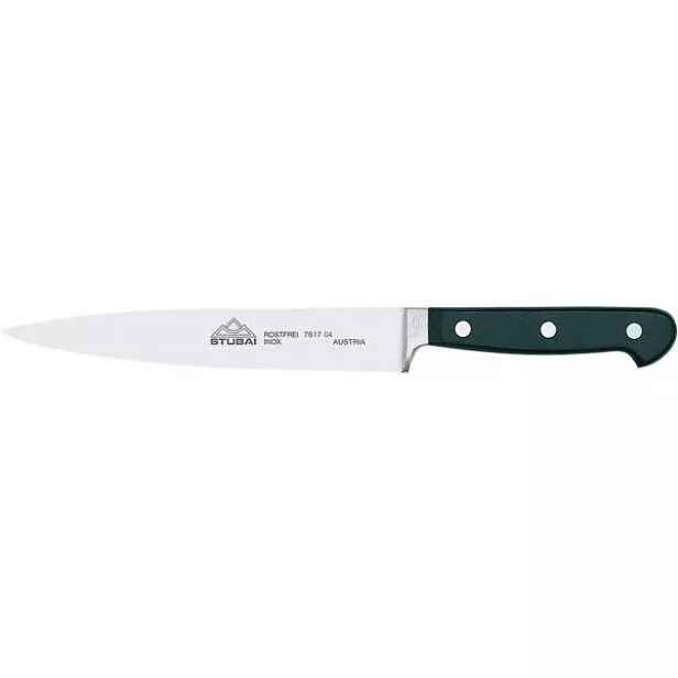Nůž kuchyňský kovaný úzký černý čepel 21 cm kovaný Stubai