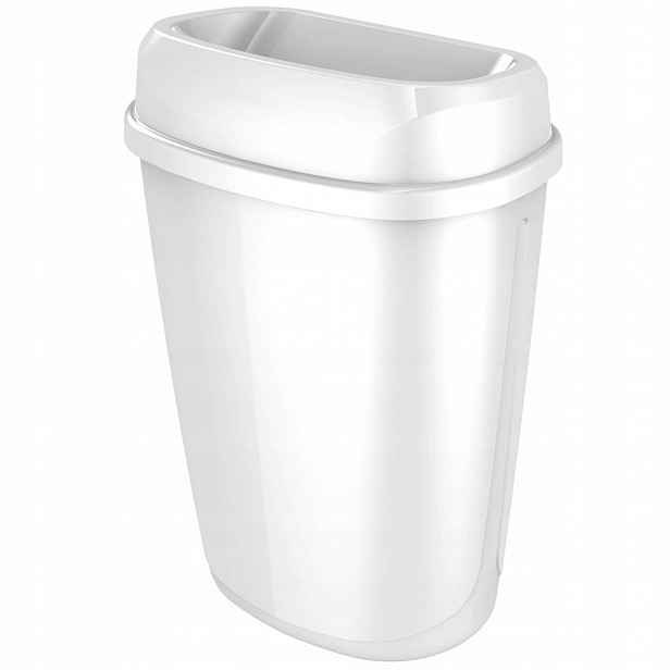 odpadkový koš 12L Alvo Line Bílý s otevřeným víkem