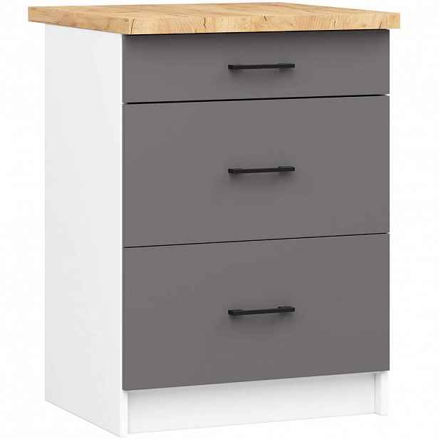 RAUMHIRSCH FURNITURE SPODNÍ SKŘÍŇ Bílá, grafitově šedá 85/60/46