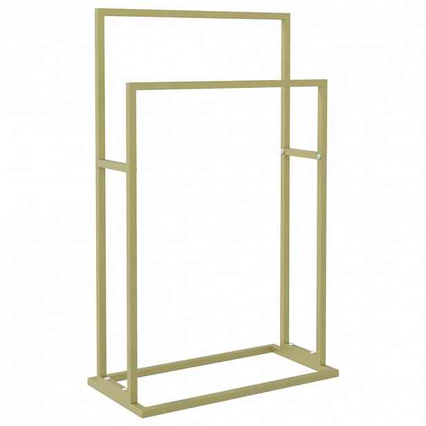 vidaXL Volně stojící stojan na ručníky zlatý 48 x 24 x 78,5 cm železo