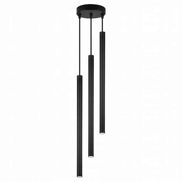 Závěsné Stropní Svítidlo Stropní Svítidlo Lustr Tuba Sopel Černá 3x G9 Modern