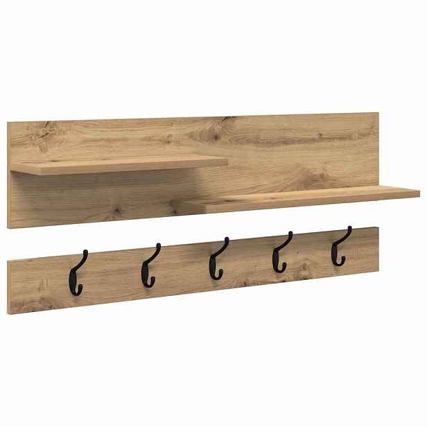 vidaXL Nástěnný věšák na kabáty Nástěnná montáž Artisanový dub