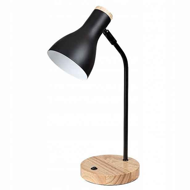 Černá stolní lampa Ferb s měkkým světlem pro kancelář a studium Rabalux