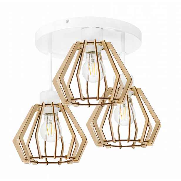 Lampa stropní svítidlo Stropní Lustr pevný loft Dřevo