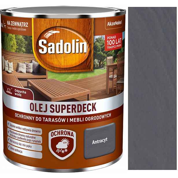 Sadolin Superdeck Olej Na Terasy 2,5L Antracit