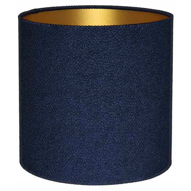 Stínidlo pro závěsnou stojací lampu Válec 15/15 cm E27 Tmavě modrá zlatá Arezzo