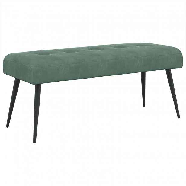 vidaXL Lavice s knoflíkovým prošíváním Mořská zelená 110 x 40 x 46 cm