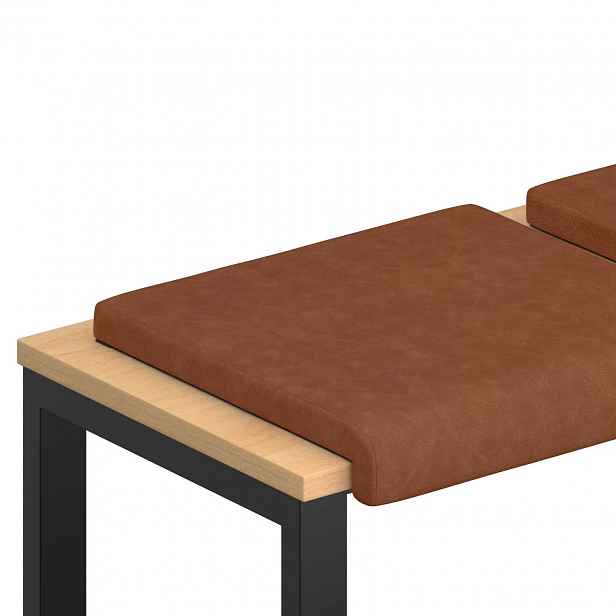 vidaXL Polštář na lavici 4 ks Umělá kůže Hnědá Hloubka 35 cm